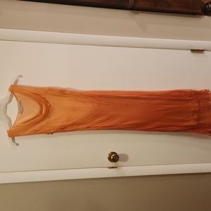 Orange cream dress